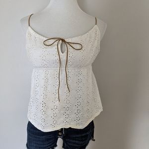 Y2k Moda International white floral cami tank top